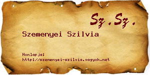 Szemenyei Szilvia névjegykártya